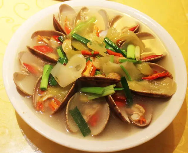 鹹菜胡椒浸花甲