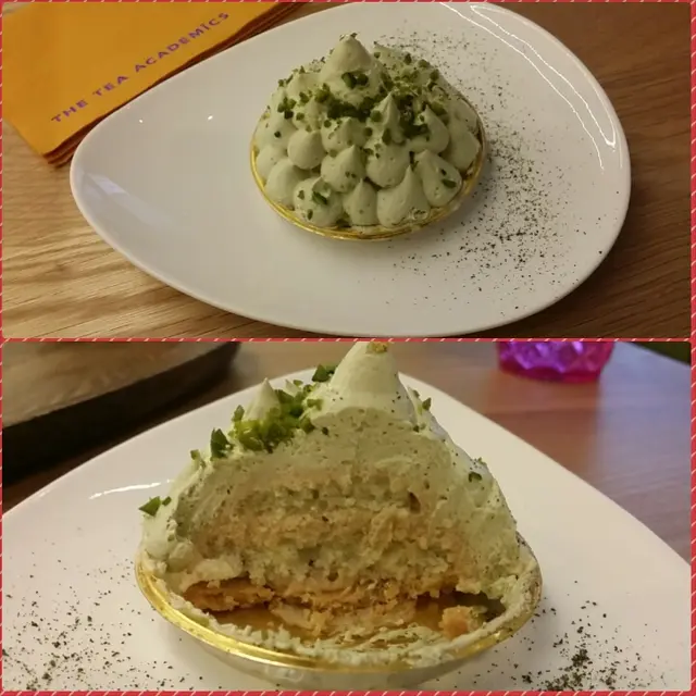 榛子praline cream蛋糕上 加入開心菓仁碎粒, 味道頗匹配