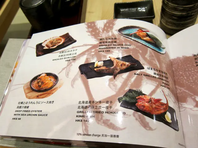 餐牌的其中一頁