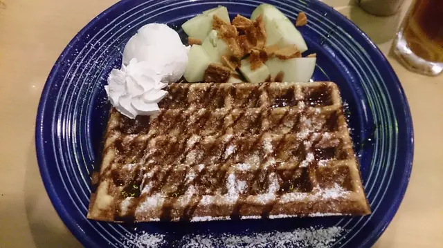 caramel apple crunch waffle