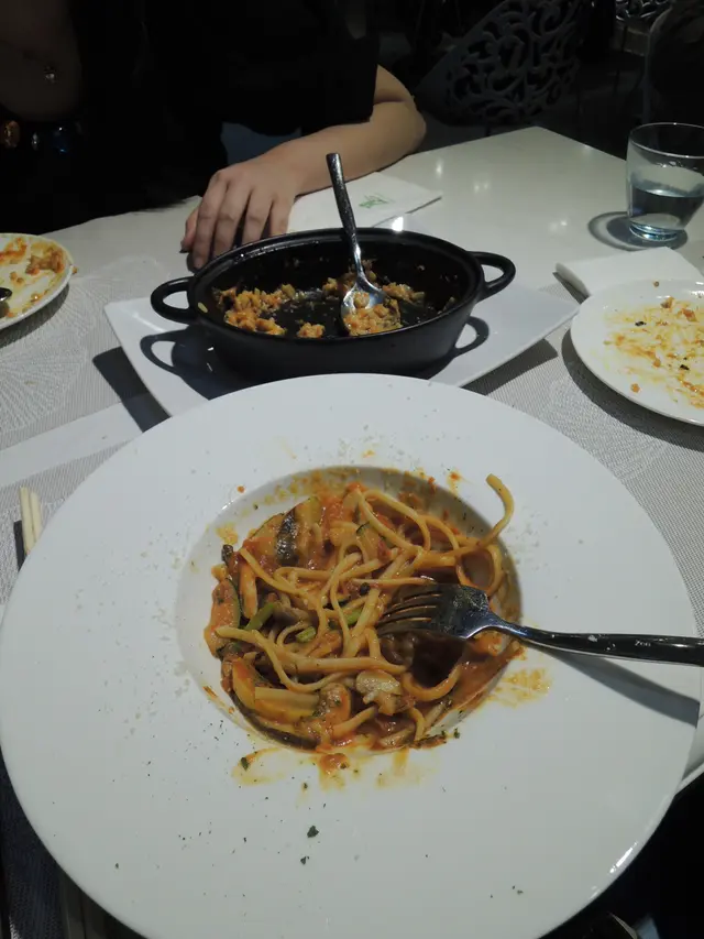 番茄露筍扁意粉 & 芝士焗意大利飯配日本南瓜