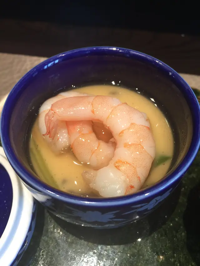 前菜的鮮蝦茶碗蒸