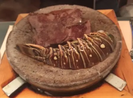 石燒 - 無骨牛排拼龍蝦尾