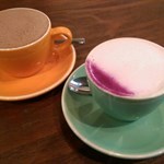 Choco Latte (L)、Purple Latte (R)
