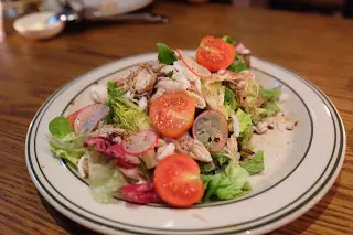 Alaskan king crab salad with house dressing
