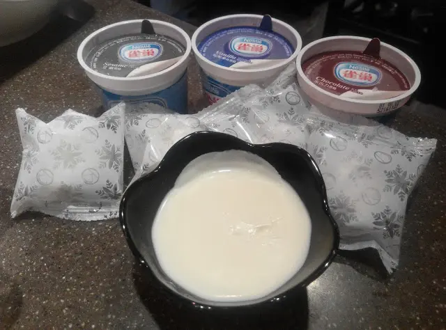 大多是雀巢出品，唯一特別的是北海道360奶凍，能吃出淡淡牛奶的味道。