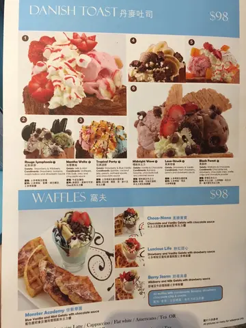 Danish Toast & Waffles Menu