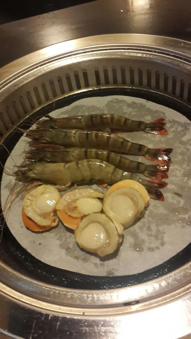 虎蝦、帆立貝