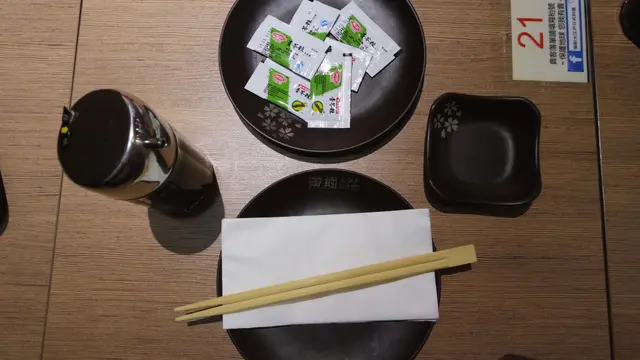 沒有手磨山葵,只能用現成的