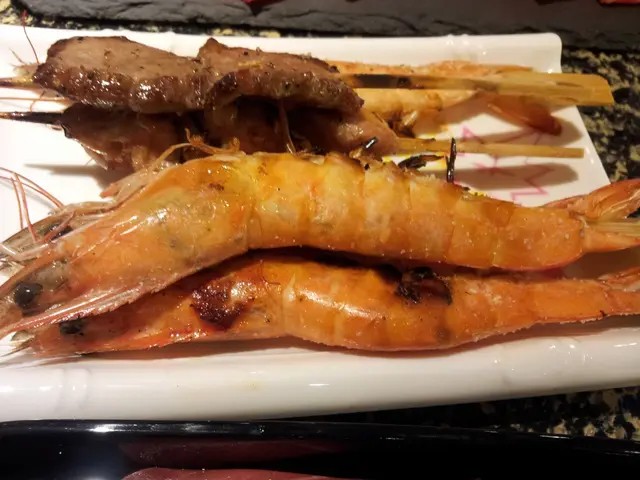 海中蝦和牛柳串