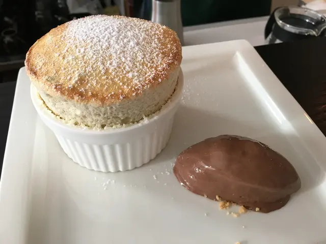Banana  Souffle  with  Ice-cream
