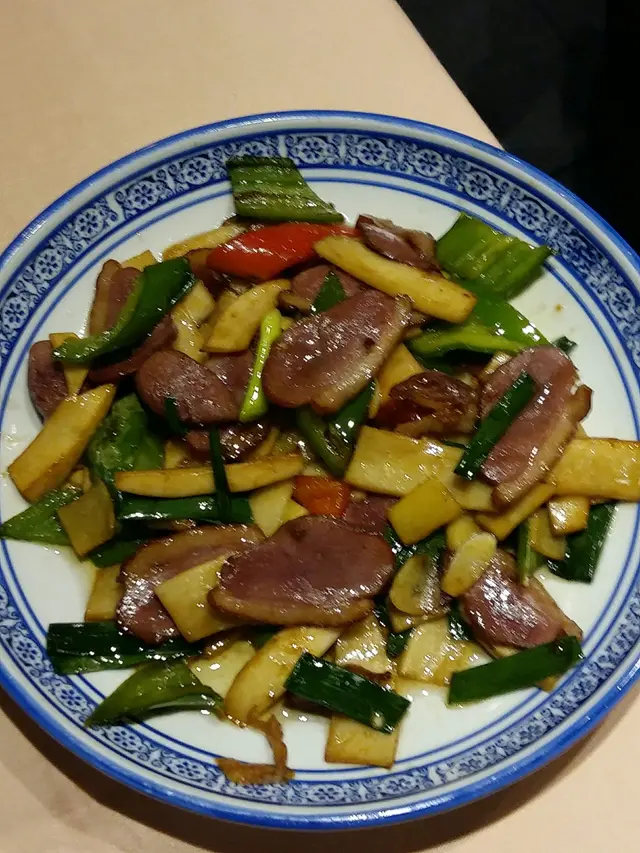 鮑菇炒片片鴨