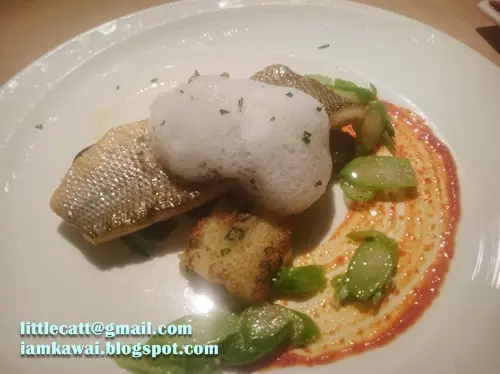 Gin Mare Matinated Seabass with Potato and green Bean terrine