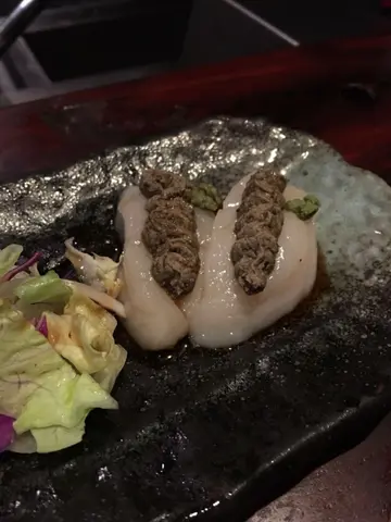 蟹膏带子刺身
