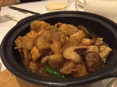 蒜子生炆斑頭腩