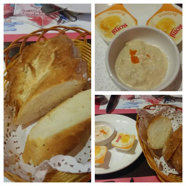 長法包外層烘得脆口, 配上香滑三文魚白汁, 一流