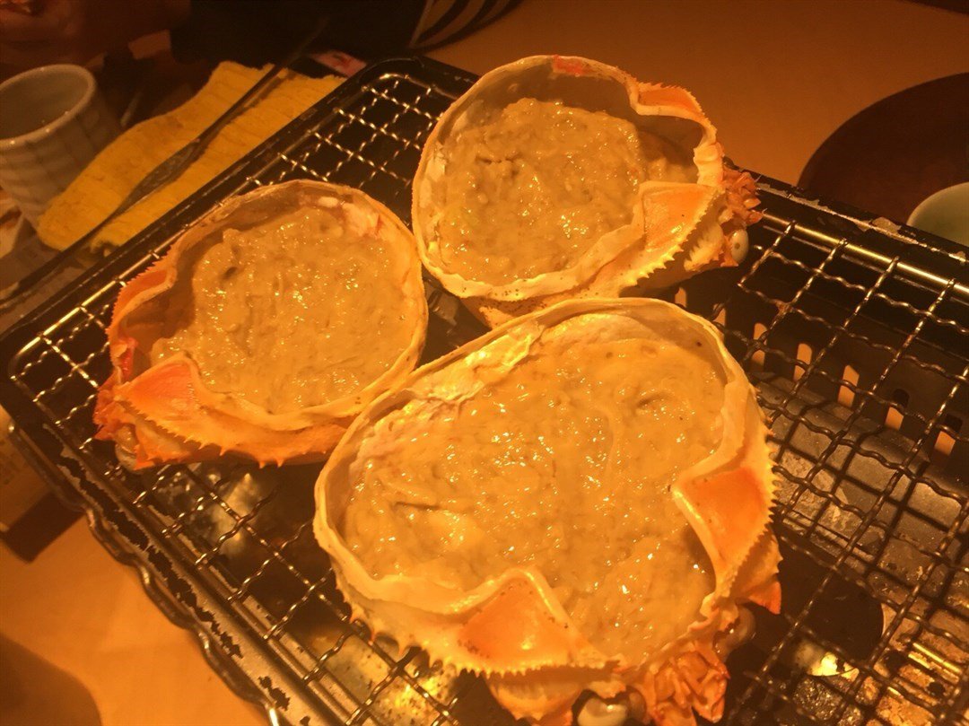 蟹膏甲羅燒配多士 香港銅鑼灣的漁獲浜燒 Openrice 香港開飯喇