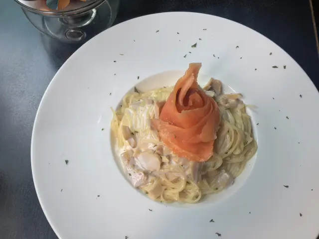 忌廉煙三文魚配天使麵