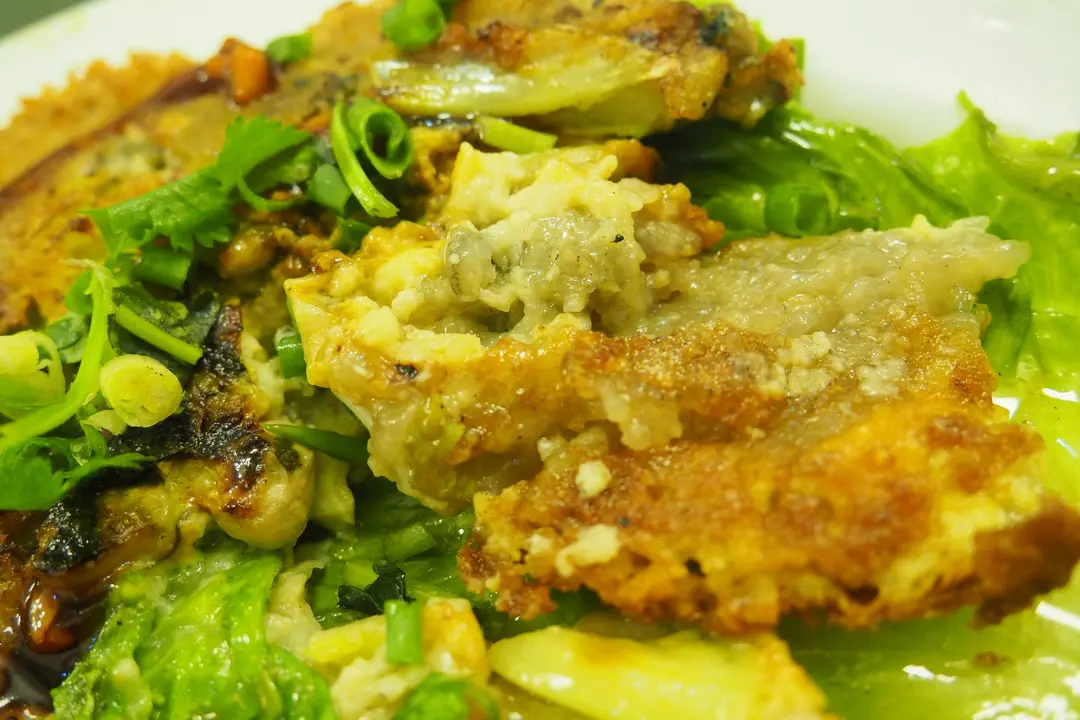 pan fried oyster omelette ($48)