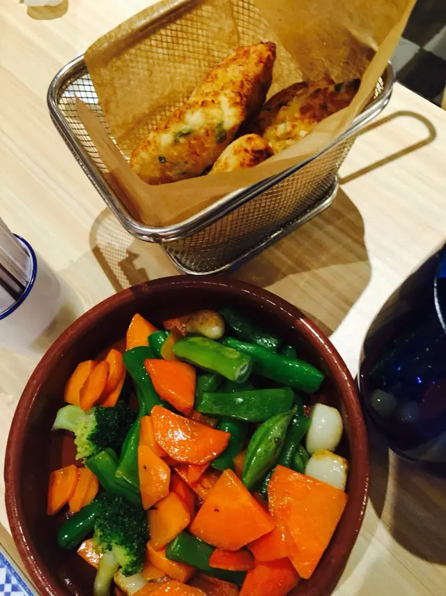 馬介休薯球配時蔬