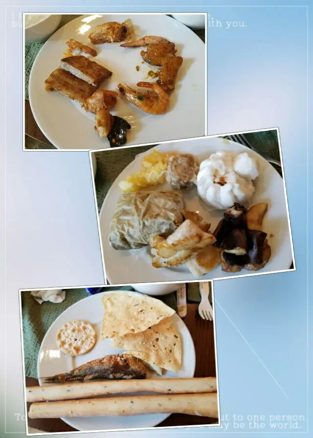 熱食款多肉類，雞肉的都好食，煎羅白糕都脆脆的，點心款珍珠雞好好味丫！鐵板燒都有煎魚同冬菇！