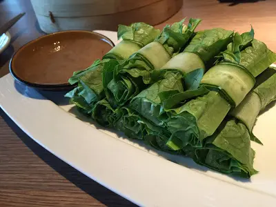 麻醬拌手捲油麥菜