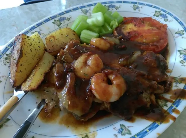 洋蔥汁蝦仁雞扒