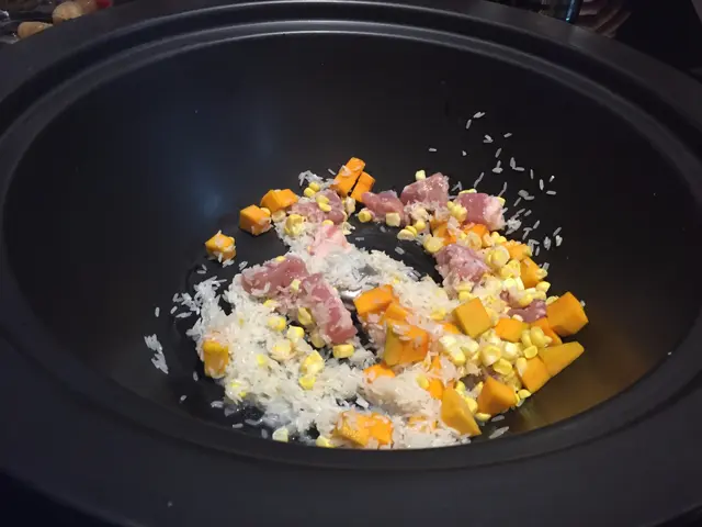 米, 栗米, 南瓜, 豬骨做粥底