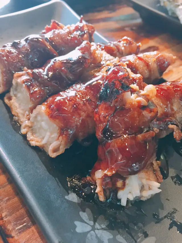 金菇牛肉卷串燒