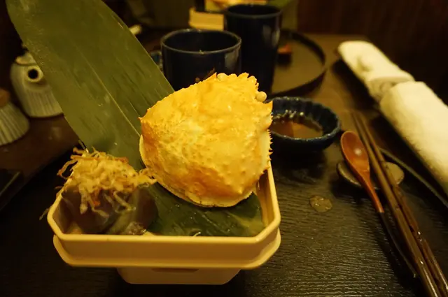 蟹羔豆腐.秋茄子 – 