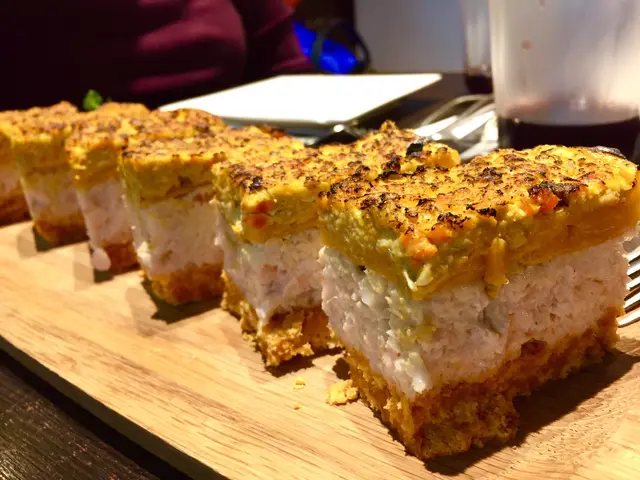 Crab  cake  with  charred  cheddar  topping