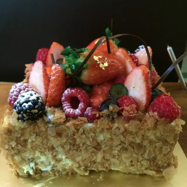 Mixed berry napolean cake