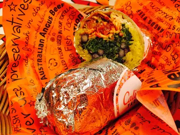Small  Burrito-Spinach ,  Black  Beans,  Salsa  Brava