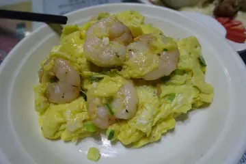 滑蛋炒虾仁