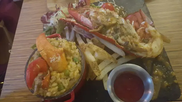 芝士焗波士頓龍蝦+龍蝦肉炒飯