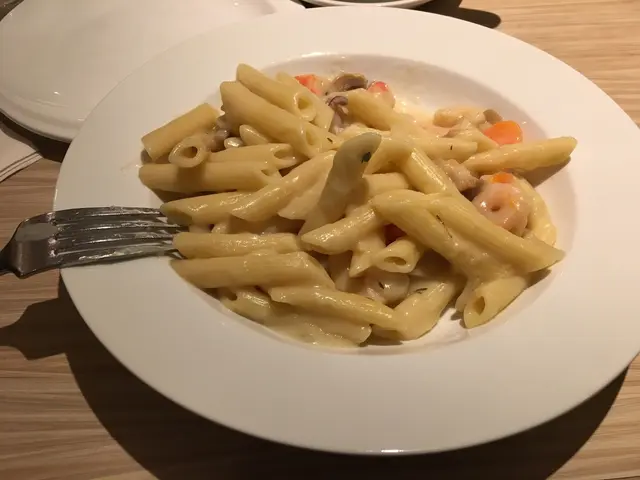 白汁忌廉海鮮長通粉