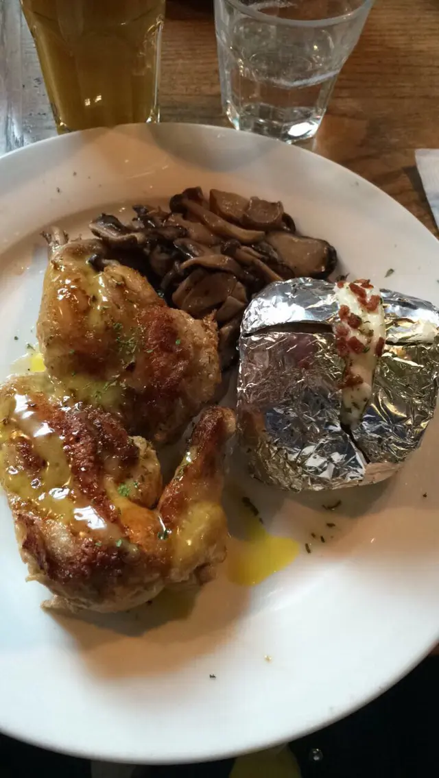 Chicken  mushroom  baked  potato  