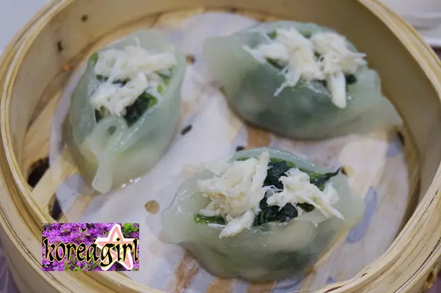 蟹肉菠菜餃