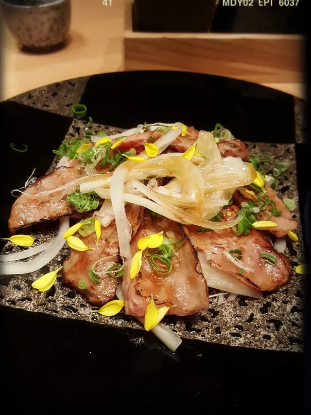 火炙A4和牛配香蒜柑橘醬油（$218）