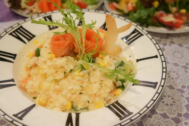 飛魚籽三文魚燴意大利飯