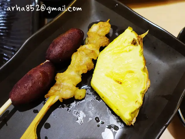 燒日本番薯仔、串燒日本雞軟骨、串燒菠蘿