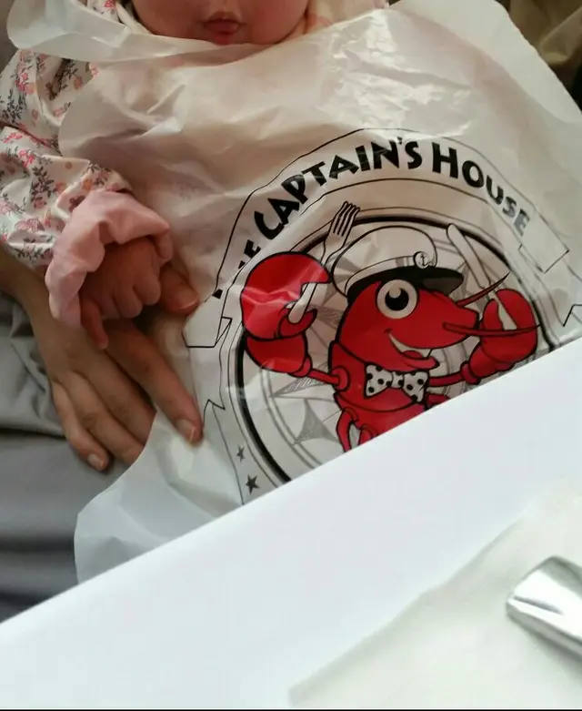 印有龍蝦logo口水肩