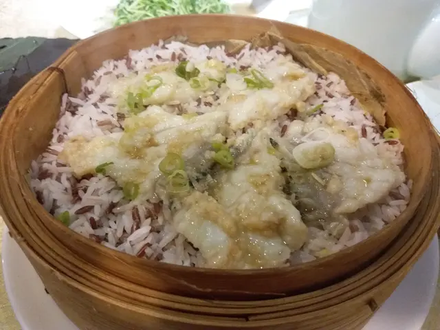 荷香蒜蓉海斑片原籠鴛鴦飯