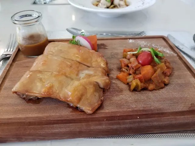 法式燒乳朱配法國血橙燒汁