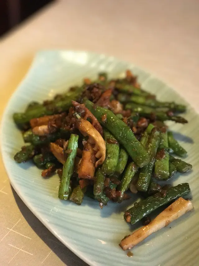 乾煸鮮荀四季豆