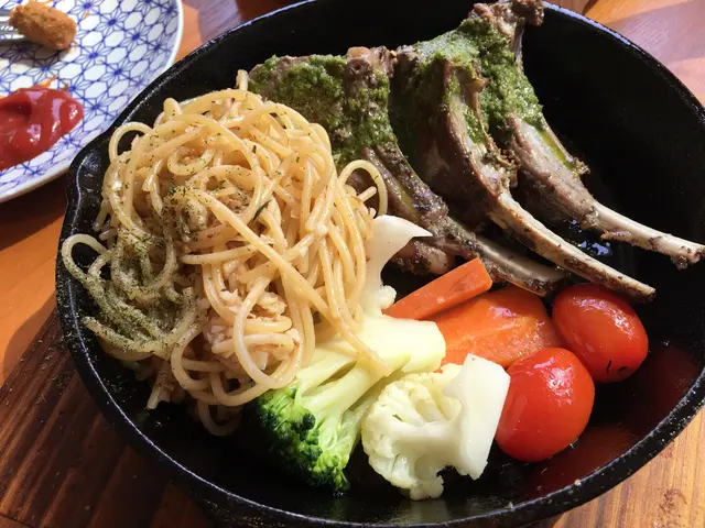 法式羊架配意粉