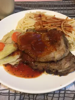香草茄猪扒意粉