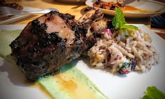 慢煮‧西班牙伊比利豬鞍‧北印度乾果飯‧蘋果薄荷慕斯