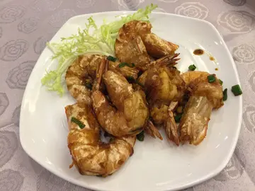 豉油皇煎海中蝦