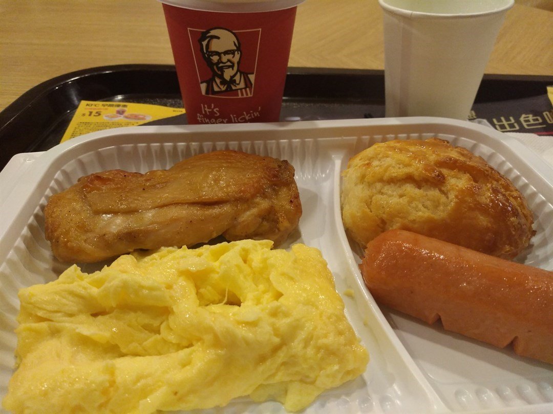 香港肯德基早餐图片